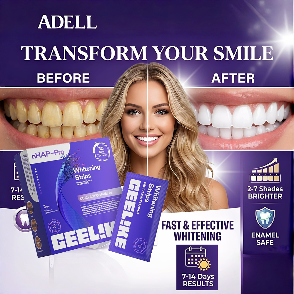 Teeth Whitening Street - Purple Teeth Whitening Strips 14pcs Enamel