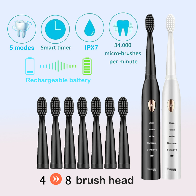 Electric Toothbrush Sonic - Electric Toothbrush 5-gear Mode USB Charging