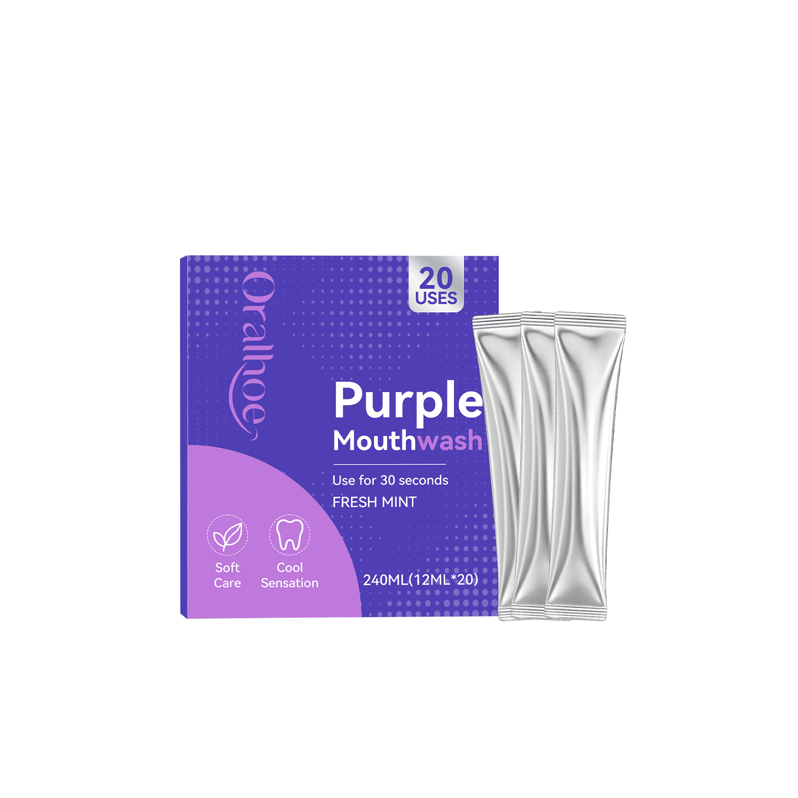 20pcs Purple Mouthwash Teeth W - Teeth Whitening Yellow Teeth 评论和价格