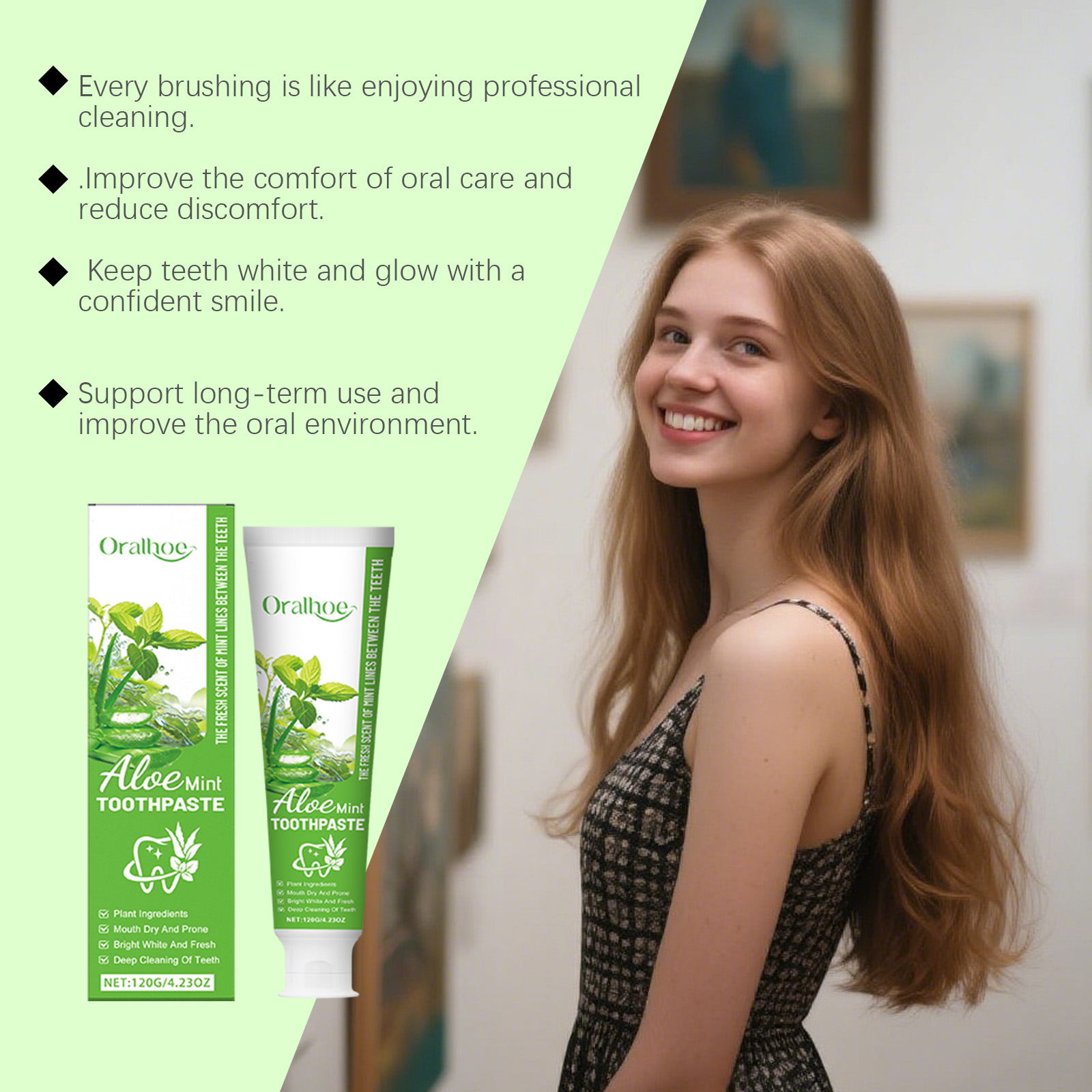 Aloe Vera Whitening Toothpaste - Teeth Whitening Yellow Teeth 评论和价格