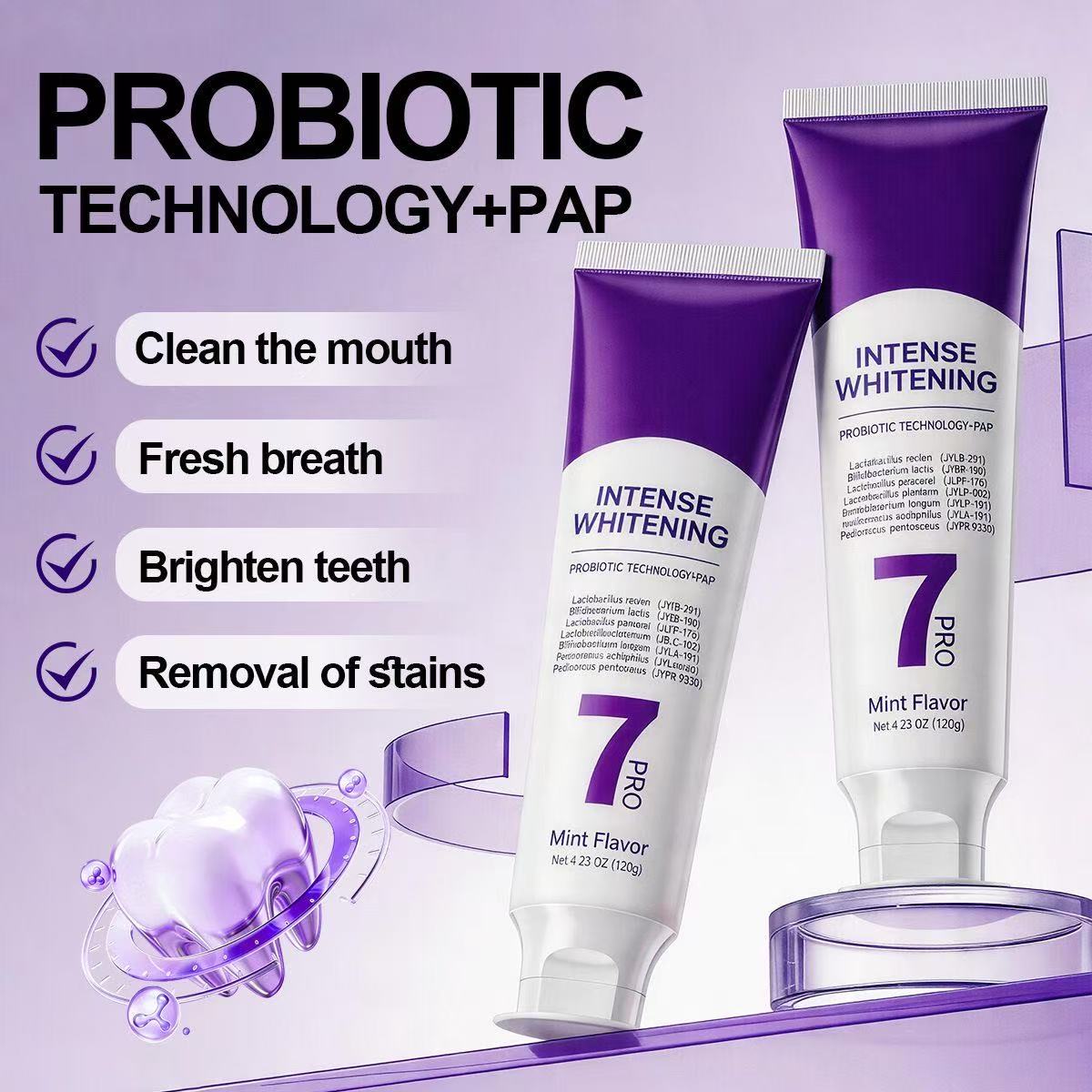7-Pro Probiotic Whitening Toot - Teeth Whitening Treatment 评论和价格