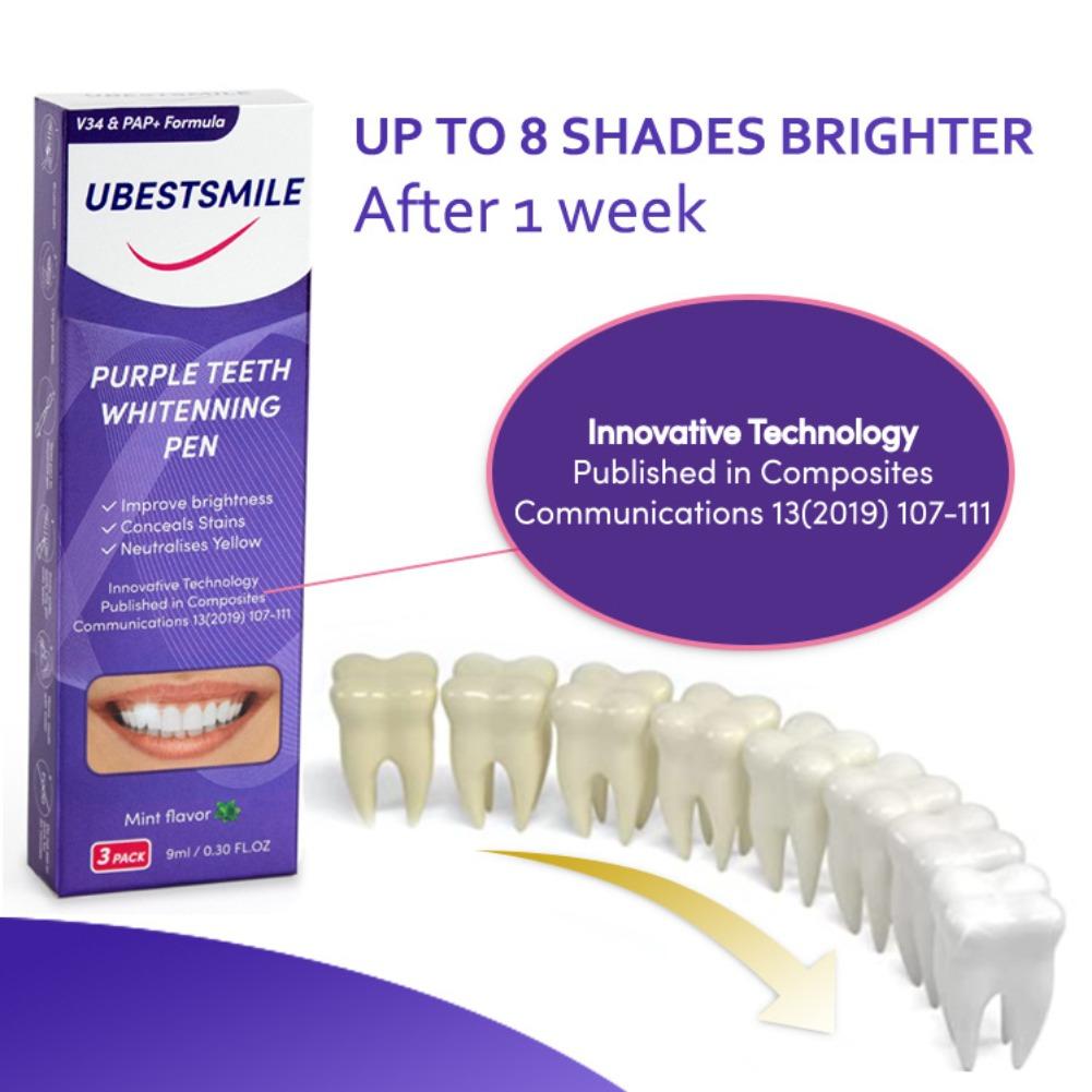 Purple Teeth Whitening Pen V34 - Teeth Whitening Pens 评论和价格