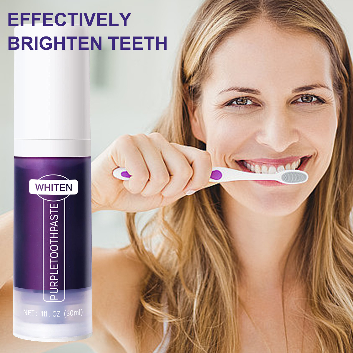 Purple Toothpaste Color Correc - Teeth Whitening Yellow Teeth 评论和价格